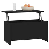 Tavolino da Salotto Nero 102x55,5x52,5 cm in Legno truciolato
