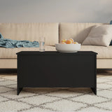 Tavolino da Salotto Nero 102x55,5x52,5 cm in Legno truciolato