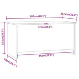 Tavolino da Salotto Nero 102x55,5x52,5 cm in Legno truciolato