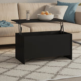 Tavolino da Salotto Nero 102x55,5x52,5 cm in Legno truciolato