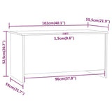 Tavolino Rovere Sonoma 102x55,5x52,5 cm in Legno truciolato