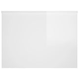 Tavolino Salotto Bianco Lucido 80x55,5x41,5cm Legno truciolato