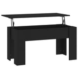 Tavolino da Salotto Nero 101x49x52 cm in Legno truciolato