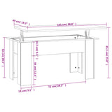 Tavolino da Salotto Nero 101x49x52 cm in Legno truciolato