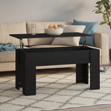 Tavolino da Salotto Nero 101x49x52 cm in Legno truciolato