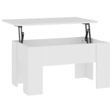 Tavolino da Salotto Bianco 79x49x41 cm in Legno truciolato