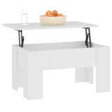 Tavolino da Salotto Bianco 79x49x41 cm in Legno truciolato
