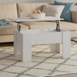 Tavolino da Salotto Bianco 79x49x41 cm in Legno truciolato