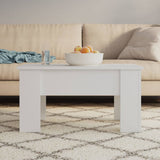 Tavolino da Salotto Bianco 79x49x41 cm in Legno truciolato