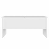 Tavolino da Salotto Bianco 102x50,5x46,5cm in Legno truciolato