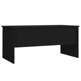 Tavolino da Salotto Nero 102x50,5x46,5 cm in Legno truciolato