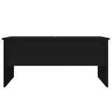 Tavolino da Salotto Nero 102x50,5x46,5 cm in Legno truciolato