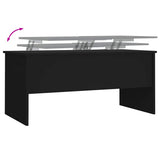 Tavolino da Salotto Nero 102x50,5x46,5 cm in Legno truciolato