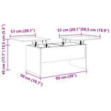 Tavolino da Salotto Nero 102x50,5x46,5 cm in Legno truciolato