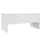 Tavolino Bianco Lucido 102x50,5x46,5 cm in Legno truciolato