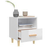 Comodino Bianco Lucido 40x35x47 cm