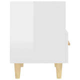 Comodino Bianco Lucido 40x35x47 cm
