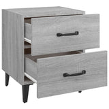 Comodini 2 pz Grigio Sonoma 40x35x47,5 cm