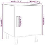 Comodino Rovere Fumo in Legno truciolato