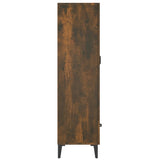Credenza Rovere Fumo 70x31x115 cm in Legno truciolato