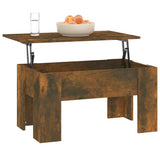 Tavolino da Salotto Rovere Fumo 79x49x41cm in Legno truciolato