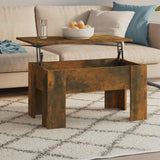 Tavolino da Salotto Rovere Fumo 79x49x41cm in Legno truciolato