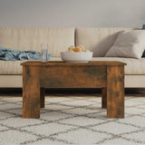 Tavolino da Salotto Rovere Fumo 79x49x41cm in Legno truciolato