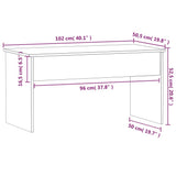 Tavolino Rovere Marrone 102x50,5x52,5 cm in Legno truciolato