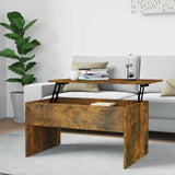 Tavolino Rovere Fumo 80x50,5x41,5 cm in Legno truciolato