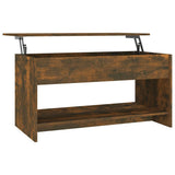 Tavolino da Salotto Rovere Fumo 102x50x52,5cm Legno truciolato
