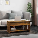 Tavolino da Salotto Rovere Fumo 102x50x52,5cm Legno truciolato