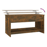 Tavolino da Salotto Rovere Fumo 102x50x52,5cm Legno truciolato