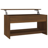 Tavolino Salotto Rovere Marrone 102x50x52,5cm Legno truciolato