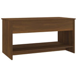 Tavolino Salotto Rovere Marrone 102x50x52,5cm Legno truciolato
