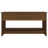 Tavolino Salotto Rovere Marrone 102x50x52,5cm Legno truciolato