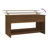 Tavolino Salotto Rovere Marrone 102x50x52,5cm Legno truciolato