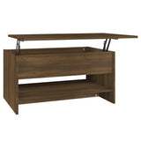 Tavolino Salotto Rovere Marrone 80x50x40 cm Legno truciolato