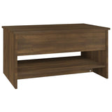 Tavolino Salotto Rovere Marrone 80x50x40 cm Legno truciolato