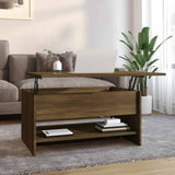 Tavolino Salotto Rovere Marrone 80x50x40 cm Legno truciolato