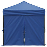 Tenda per Feste Pieghevole con Pareti Laterali Blu 2x2 m