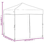 Tenda per Feste Pieghevole con Pareti Laterali Crema 2x2 m