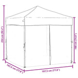 Tenda per Feste Pieghevole con Pareti Laterali Rosso 2x2 m