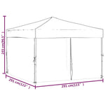 Tenda per Feste Pieghevole con Pareti Laterali Blu 3x3 m