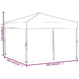 Tenda per Feste Pieghevole con Pareti Laterali Blu 3x3 m