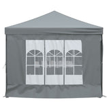 Tenda per Feste Pieghevole con Pareti Laterali Antracite 3x6 m