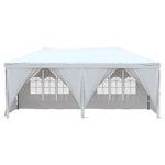 Tenda per Feste Pieghevole con Pareti Laterali Bianco 3x6 m