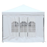 Tenda per Feste Pieghevole con Pareti Laterali Bianco 3x6 m