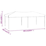 Tenda per Feste Pieghevole con Pareti Laterali Bianco 3x6 m