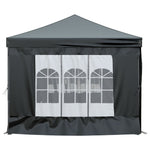 Tenda per Feste Pieghevole con Pareti Laterali Nero 3x6 m