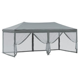 Tenda per Feste Pieghevole con Pareti Laterali Antracite 3x6 m